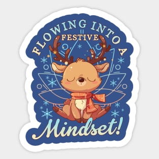Flowing Into a Festive Mindset! Seasonal Holiday Yoga Sticker